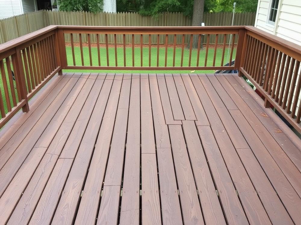 Backyard Deck Build before